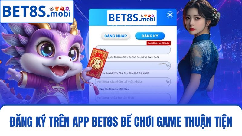 đăng ký Bet8s trên app 