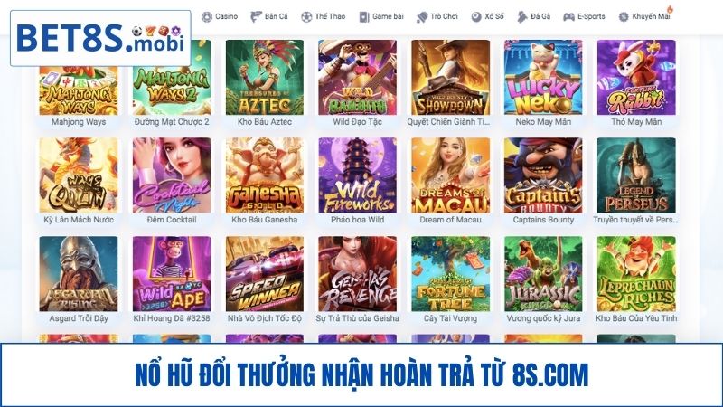 Nổ hũ đổi thưởng BET8S