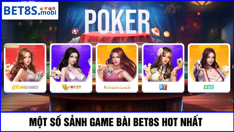 các sảnh game bài Bet8s